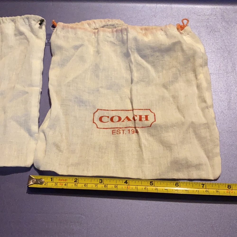Coach cloth linen drawstring dust bags - Picture 7 of 12
